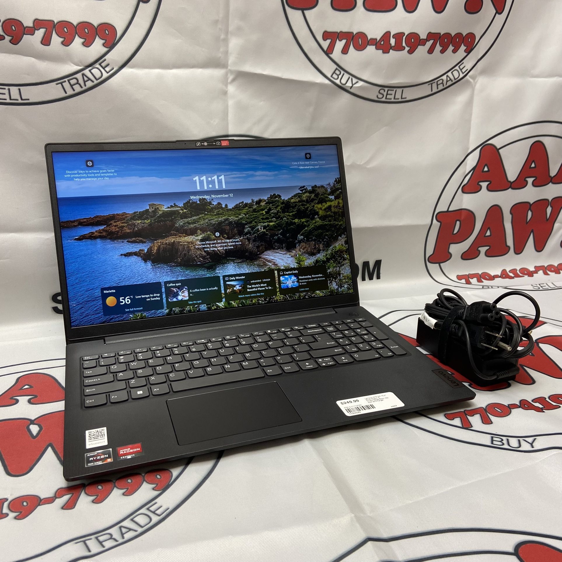 Lenovo V15 G4 15.6” AMD Ryzen 5 7530u 16GB RAM 1TB SSD W/ Charger 11055585