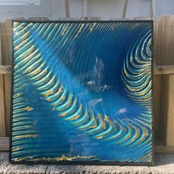 Handmade Wall Art Piece 💙✨cuadro Hecho A Mano 