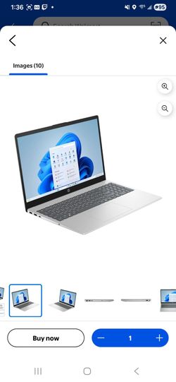 HP 15.6 inch FHD IPS Touch Windows Laptop AMD Ryzen 5 7520U 8GB 1TB SSD Natural Silver