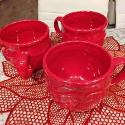 Red Pavilion Princess House Big Cups 