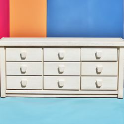 Vintage Postmodern Textured Dresser Chest of drawers