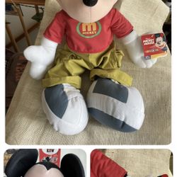 Disney Jumbo Mickey Mouse 28 “ Long. Doll Pillow NEW