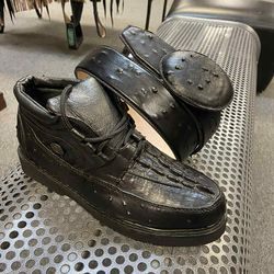 Zapatos de piel con cinturón para hombre