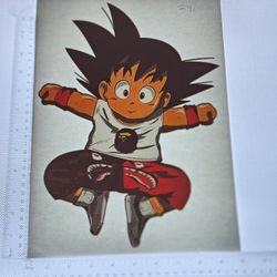 Iron On Heat Transfer  Good For T-shirts Sweaters Jackets T Shirt Design Size Is About 12x8  Goku Supreme #241