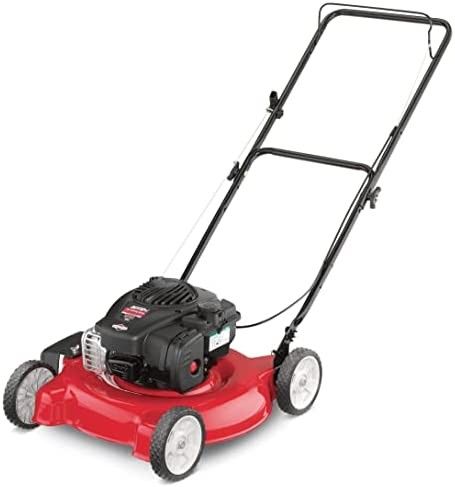 Yard Machines 11A-02BT729 20-in Push Lawn Mower with 125cc Briggs & Stratton Gas Powered Engine, Black and Red
