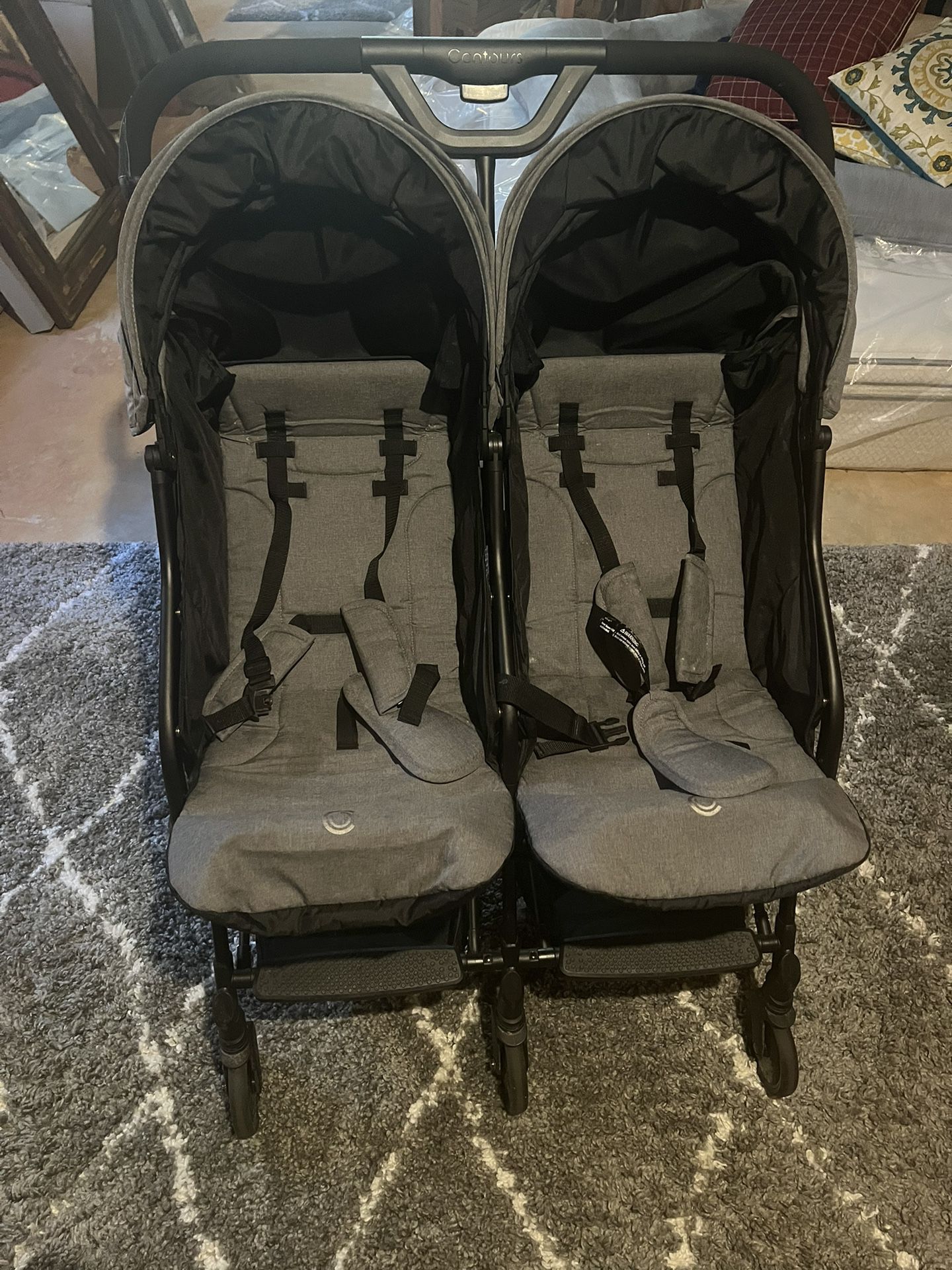 Double Stroller,  Activity center, And Misc Baby Items