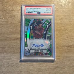 2023 Bowman Draft Tommy Troy Glass Auto PSA 10