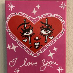 8x10 Heart Painting