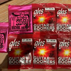7 total Electric guitar strings