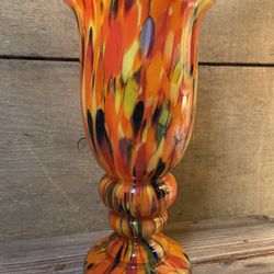 1930’s Czech Bohemian End Of Day Vase