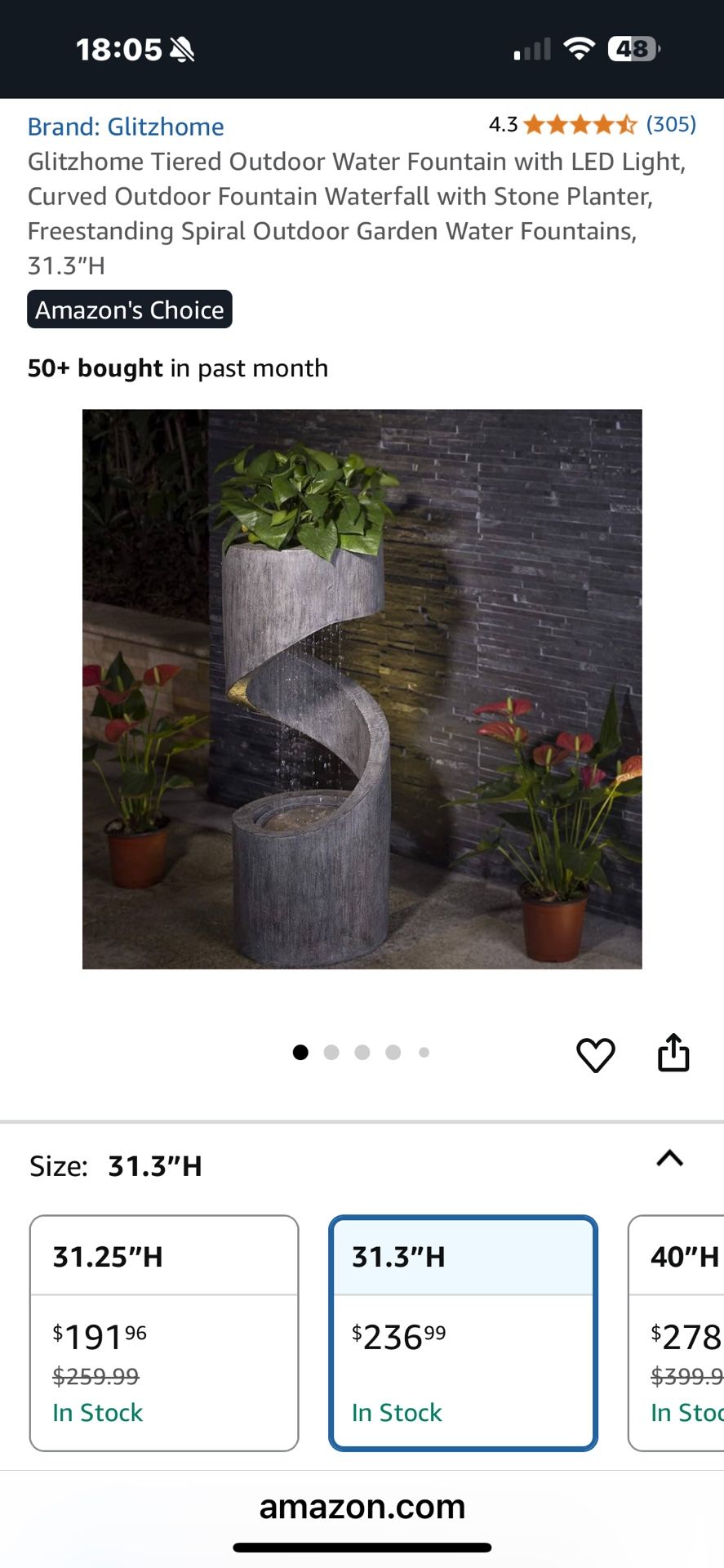 Outdoor Water Fountain 