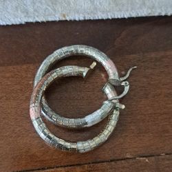 Platinated Gold Earings 