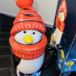 Pfaltzgraff Dining | Pfaltzgraff Penguin Skate Red Mug | Color: Black/Red 