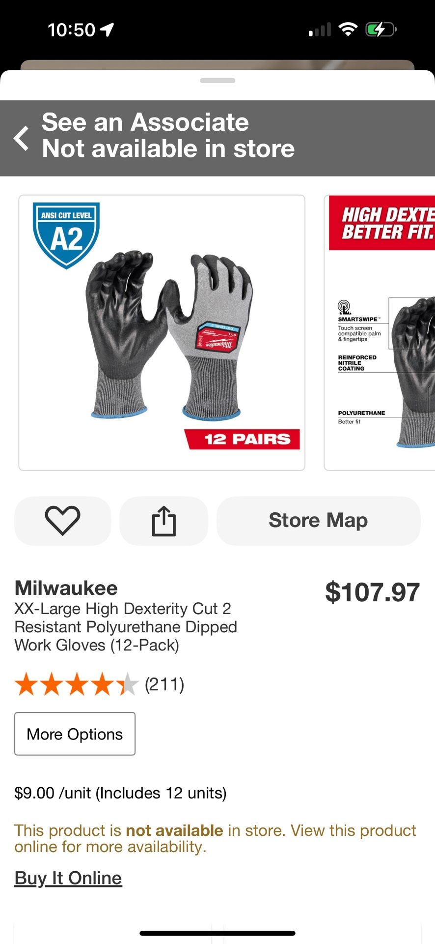 Milwaukee Gloves XXL