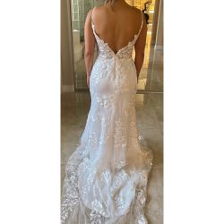 Sexy Backless Applique Mermaid Wedding Dress