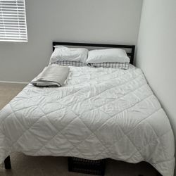 Queen Bed Set With Mattress 