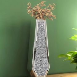 Beautiful Crystal Vase With Rhinestones Brand New