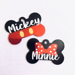 Mickey & Minnie Dog Tags 