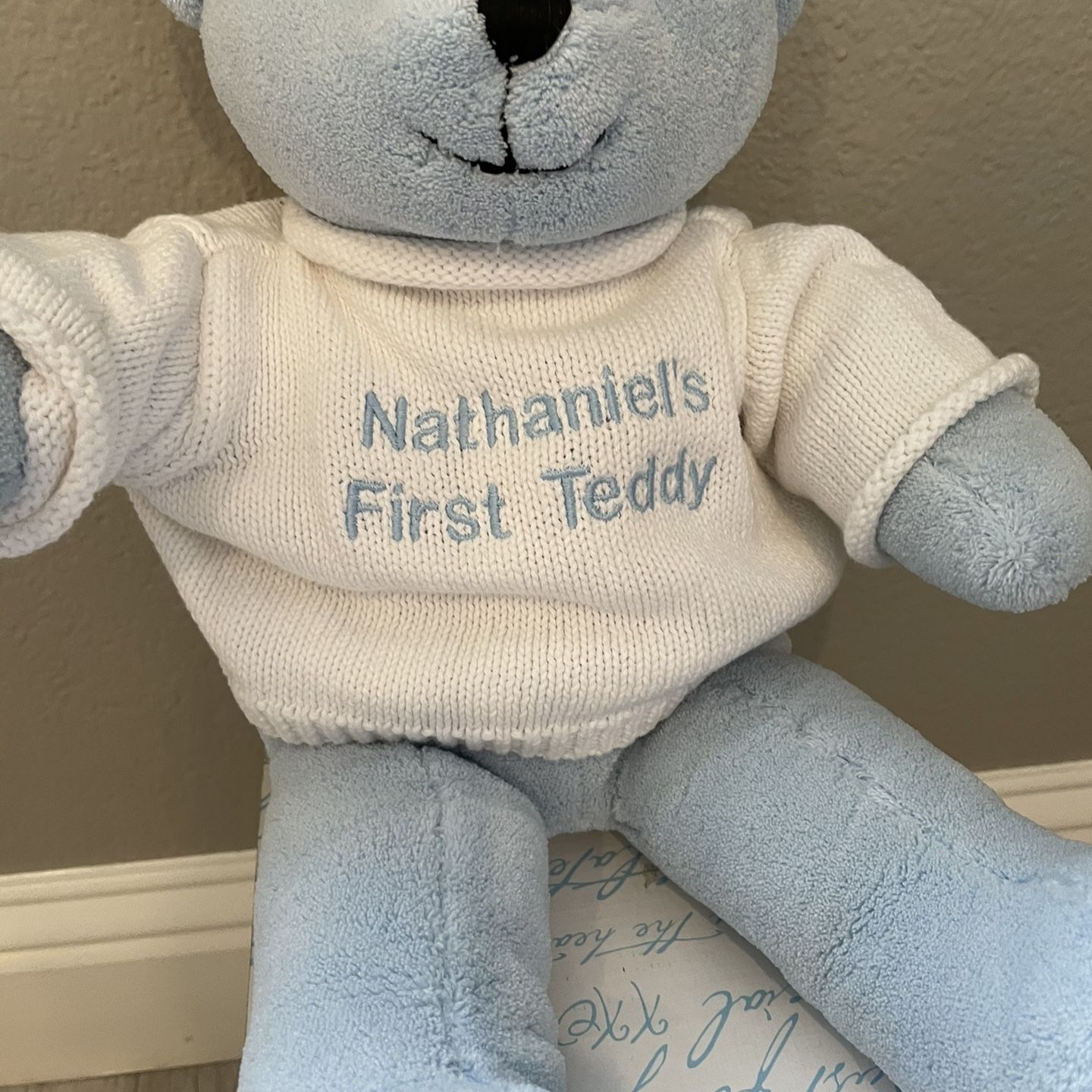 Nathaniel Baby Teddy Bear New In Box