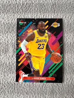 LeBron James Topps Finest Lakers Rare Black PSA 10 Card #/5
