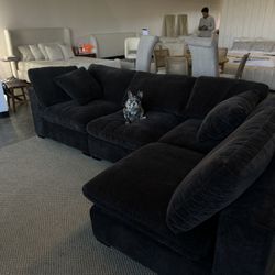 Modular Brown Cloud Modular Sofa Chaise Sectional — WAREHOUSE BOUTIQUE SALE