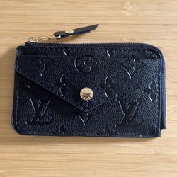 Louis Vuitton Black Embossed Card Holder 