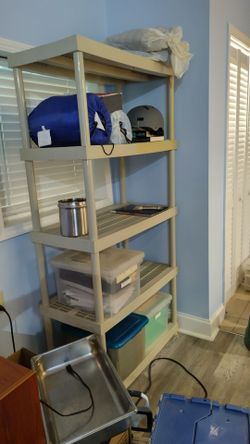 Heavy Duty Plastic Freestanding Storage Shelf Unit