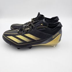 Adidas Adizero Electric Black Gold Metallic Football Cleats Men's Size 7
