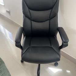 Black leather chair