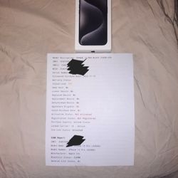 FACTORY SEALED IPHONE 15 PRO 256GB FULLY FACTORY UNLOCKED 