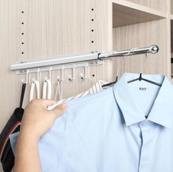16.5 inch Valet Rod for Closets Pull Out Closet Valet Rod Slide Out Extra Long..