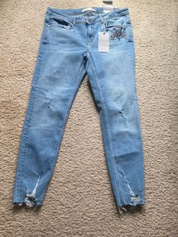 Womens Zara Basic Denim Mid Rise Skinny size 10