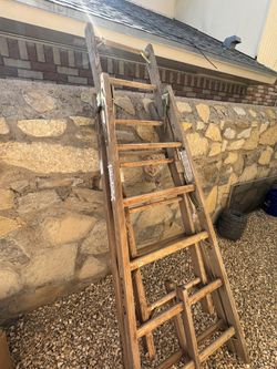 Wooden Trestle Ladder