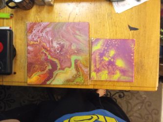 Set of 2 Acrylic Paintings