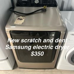 New Scratch And dent Samsung Electric Dryer 