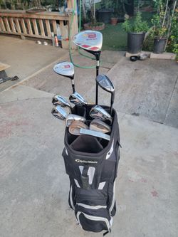 Taylormade Burner Golf Club Set Stiff Flex Right Handed W/TaylorMade Cart Bag
