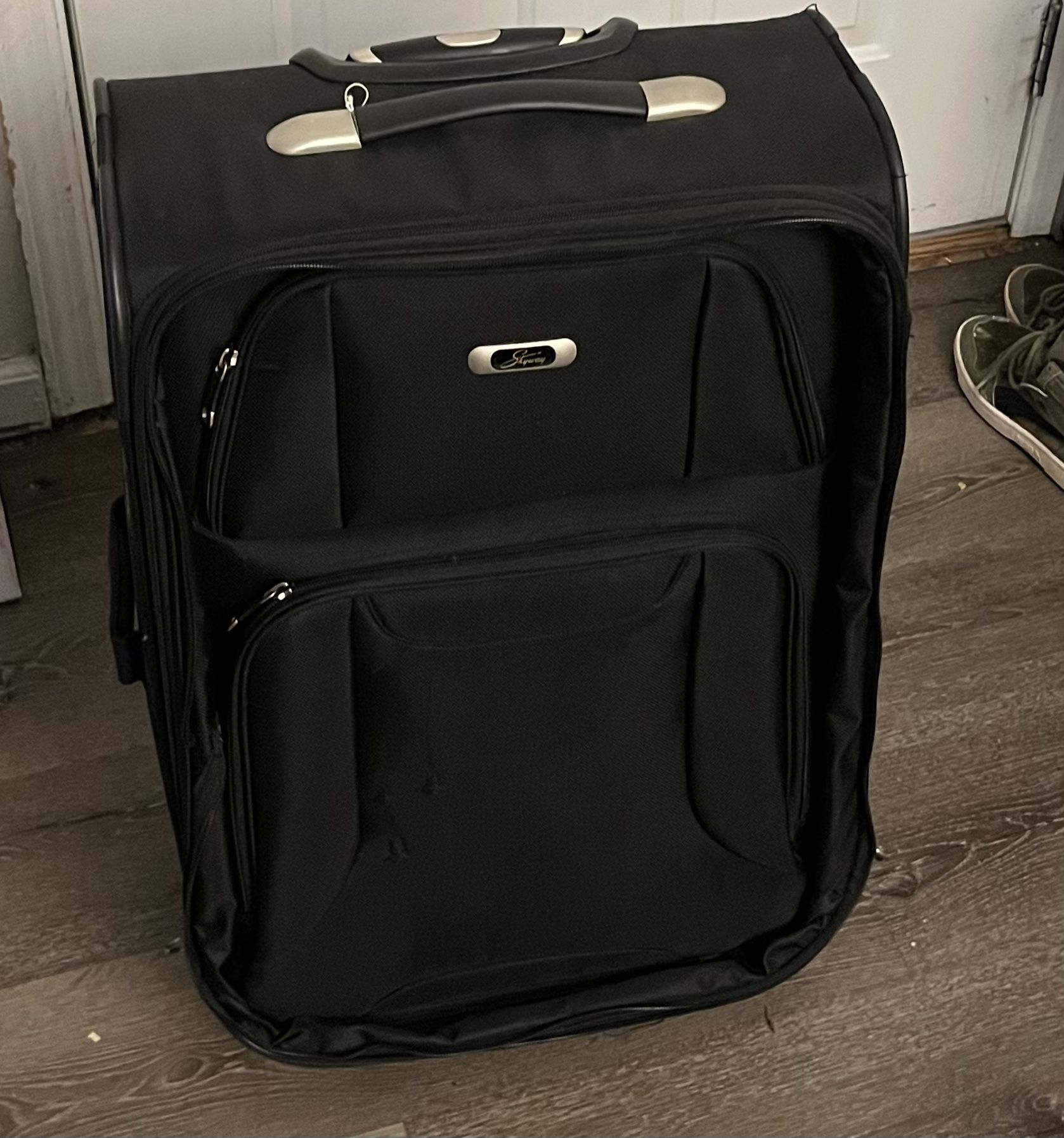 Black Suitcase with mesh compartments