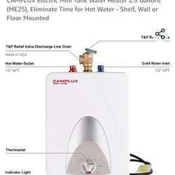 Camplux Mini Tank Water Heater
