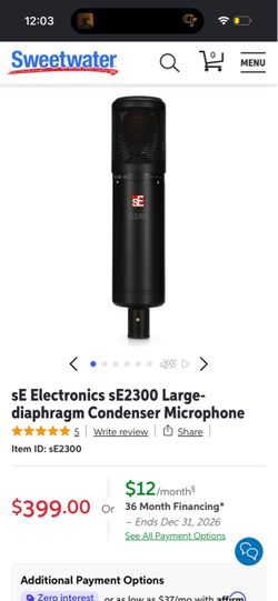 sE2200 Condenser Microphone