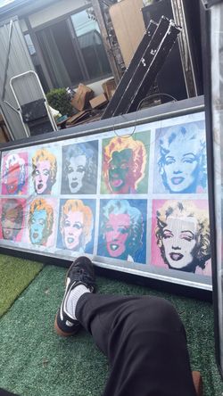 Andy Warhol Marylin Monroe framed 4’7” long