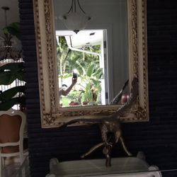 Console Table With  Large Mirror 