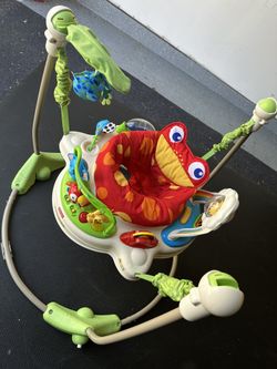 Fisher-Price Baby Bouncer Rainforest Jumperoo Activity Center with Music  Lights Sounds and Developmental Toys