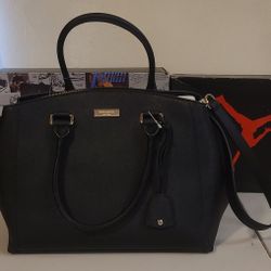 KATE SPADE Tilden Place Sloan Satchel Tote WKRU4879 Black Leather