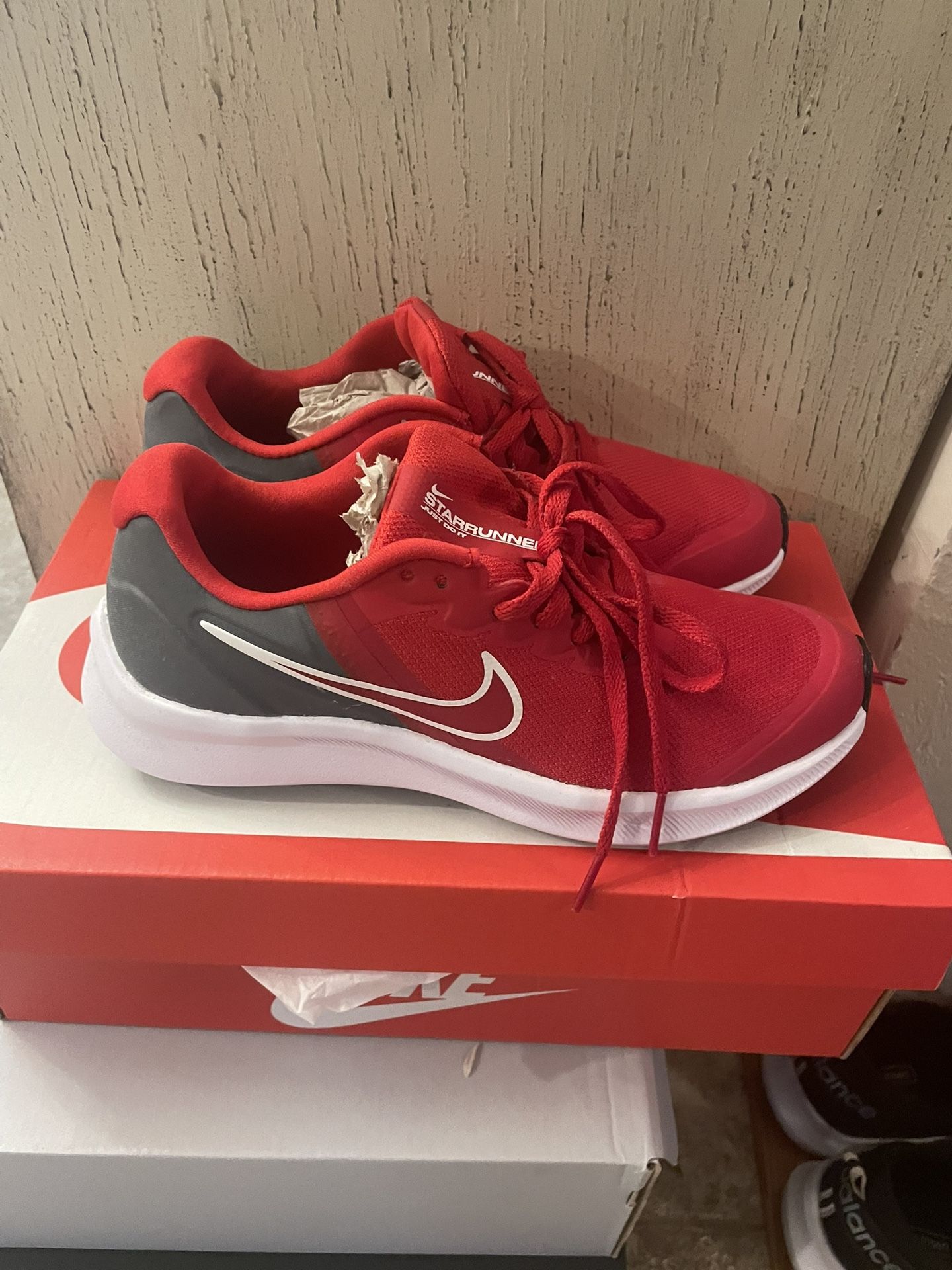 Boys  Brand New Red Nike Running Shoe