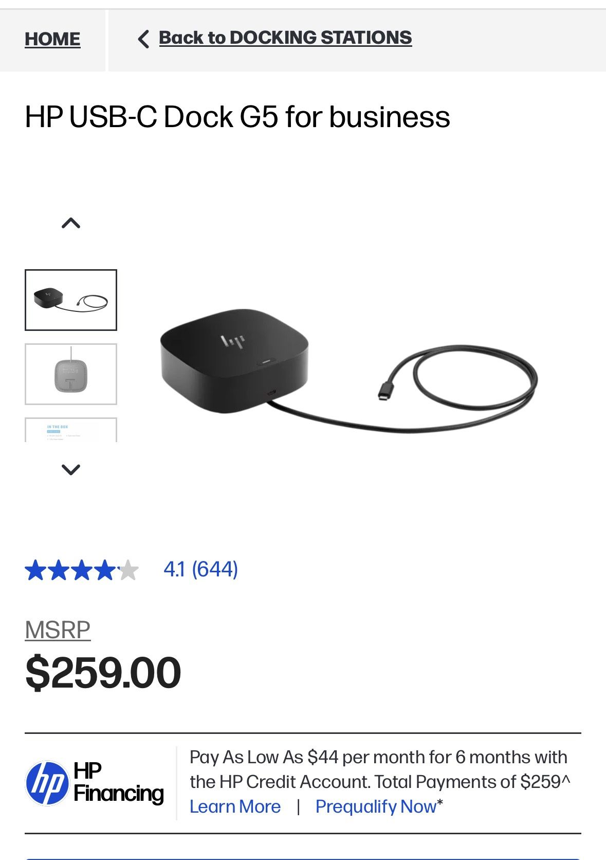 HP USB-C Dock G-5 for Business