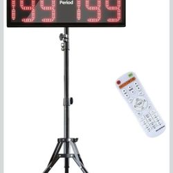 LED Digital Scoreboard, Portable Basketball Scoreboard with Timer Clock, Electronic Scoreboard with Remote, Tabletop Scoreboard Clock, Score Keeper fo