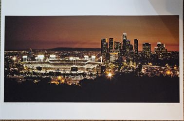 DODGER STADIUM 8X10 Professional Photo Print Picture Of LOS ANGELES DODGERS STADIUM NIGHT GAME 