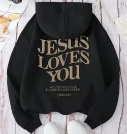 New, "Jesus Loves You" Christian hoodie