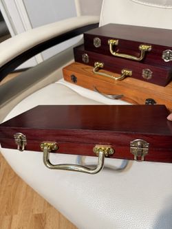 Vintage Wooden Decorative Boxes / Mini Suitcases – Set of 4