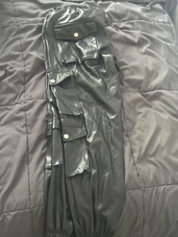 Leather Cargo Pants 